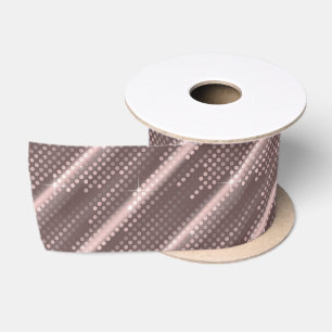 Elegante Mallow Big Glitzer Polka Punktmatrix Satinband