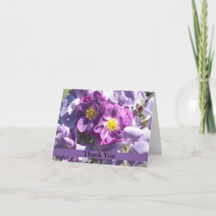 Elegante Malvenrosen Dankeskarte
