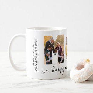 Elegante MAMA 3 Foto Collage Happy Mother Day Kaffeetasse