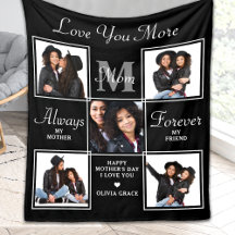 Elegante MAMA 5 Foto Collage Monogram Einmalige Ma