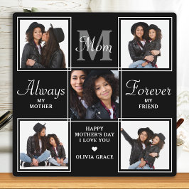 Elegante MAMA 5 Foto Collage Monogram Einmalige Ma Fotoplatte