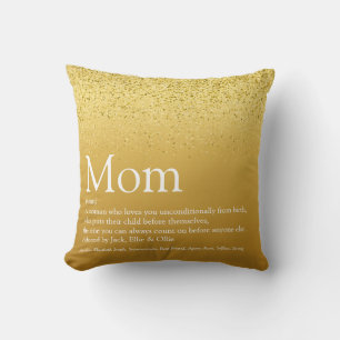 Elegante Mama Definition Zitat Gold Glitzer Modern Kissen