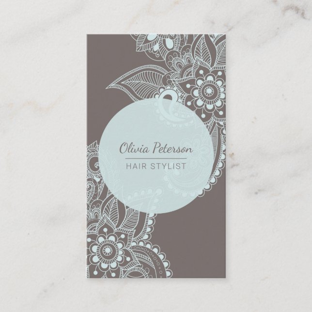 Elegante Mandala Business Card Visitenkarte (Vorderseite)