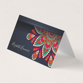 Elegante Mandala Business Card Visitenkarten