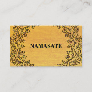 Elegante Mandala Namaste Gold Yoga Logo Kunst Visitenkarte