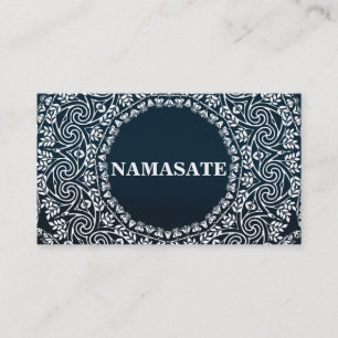 Elegante Mandala Namaste Yoga Logo Art Visitenkarte