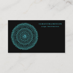 Elegante Mandala OM Logo Yoga Business Card Visitenkarte