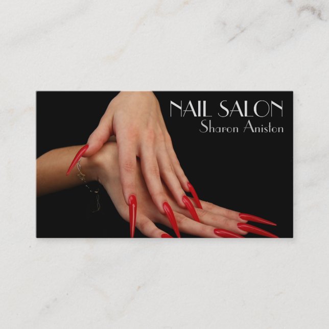  Elegante Maniküre nagel Nagelsalon Visitenkarte (Vorderseite)