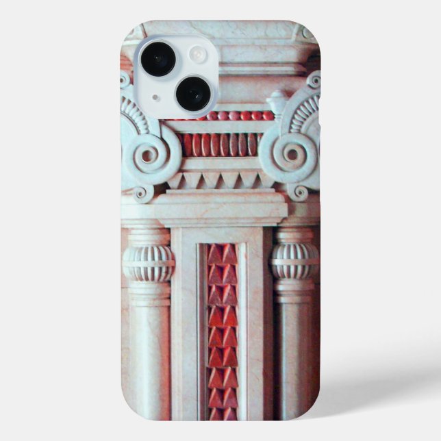 ELEGANTE MARBLE COLUMN, ROTE PINK-INNENDESIGN Case-Mate iPhone HÜLLE (Rückseite)