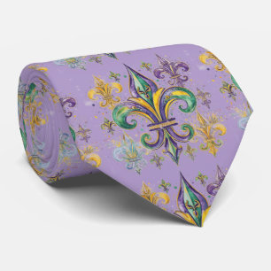 Elegante Mardi Gras Farben Krawatte