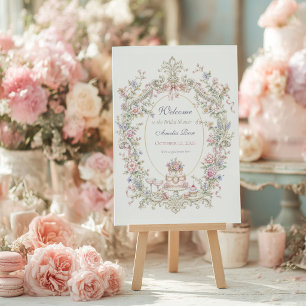 Elegante Marie Antoinette-Brautabschiedswillkommen Poster