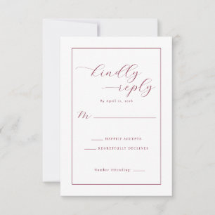 Elegante marine RSVP-Karte RSVP Karte