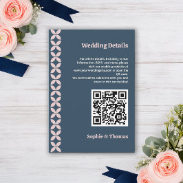 Elegante Marine und Blush Pink Begleitkarte