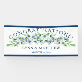 Elegante Marine & White - Hochzeitsempfang Banner