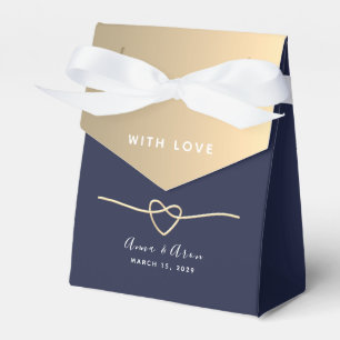 Elegante marineblaue Geschenkbox für die Hochzeit Geschenkschachtel