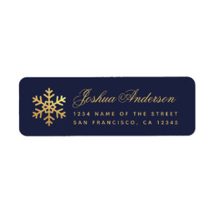 Elegante marineblaue Schneefocke mit falscher Gold