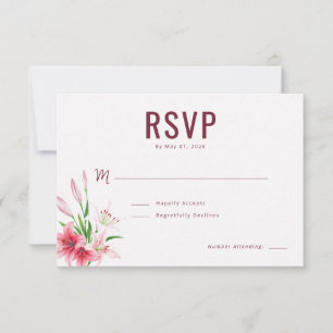 Elegante marinefarbene Blumen-RSVP RSVP Karte
