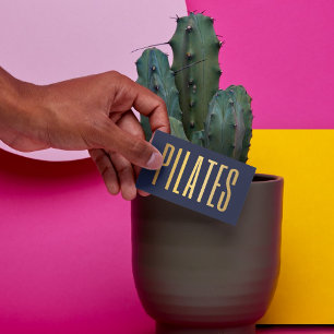 elegante Marinepilze in Blau und Gold Visitenkarte