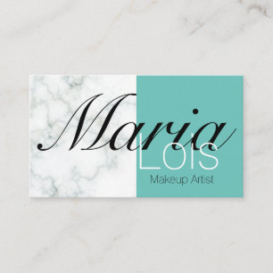 Elegante Marmor-Zweiton-Makeup-Artistry-Geschäft C Visitenkarte