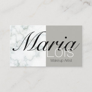 Elegante Marmor-Zweiton-Makeup-Kunst Visitenkarte