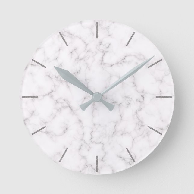 Elegante Marmorart Runde Wanduhr (Vorderseite)