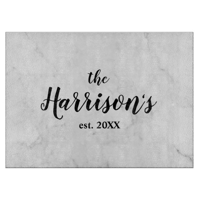 Elegante Marmorhochzeiten Küche Custom Schneidebrett (Vorderseite)