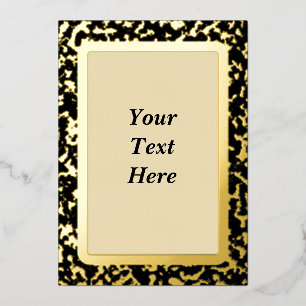 Elegante Marmorierte Goldfolie Leere Einladungskar Folieneinladung