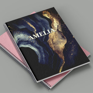 Elegante Marmorkunst Imitate Gold Glitzer Notizblock