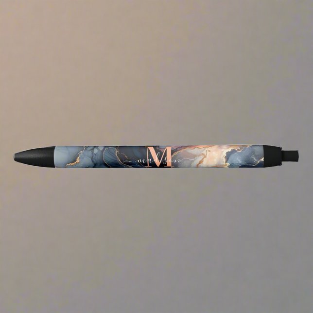 Elegante Marmormongram Typografie Kugelschreiber (Von Creator hochgeladen)