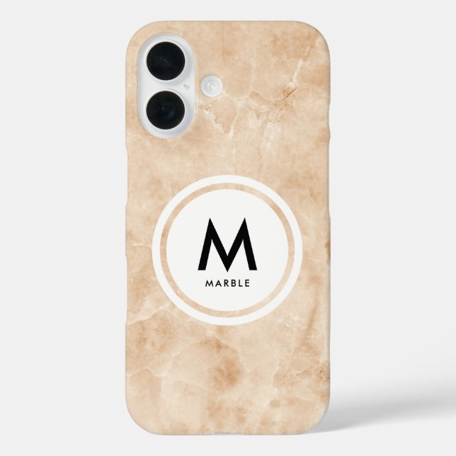 Elegante Marmormonogramm - Rock Texture Case-Mate iPhone Hülle (Rückseite)