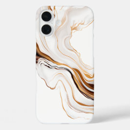 Elegante Marmormuster Brown Swirling Phone Case
