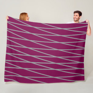 Elegante marode Welle in Grau Fleecedecke