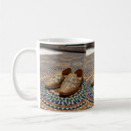 Elegante marokkanische Babouche- und Zellij-Mosaik Kaffeetasse