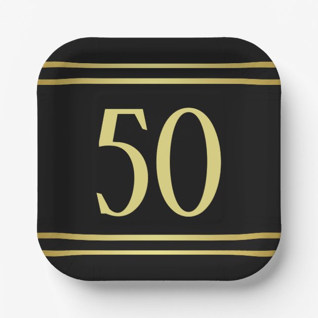 Elegante Masculine Pappteller (Vorderseite)