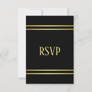 Elegante Masculine RSVP Karte