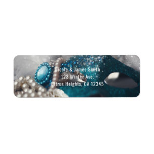 Elegante Masken-Maske- und Perlen-Party-Einladung