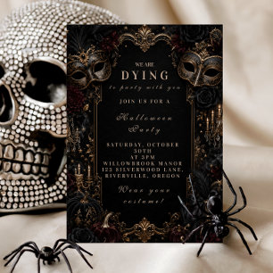 Elegante Maskenball-Halloween-Party Einladung