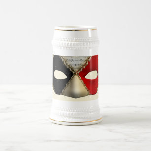 Elegante Maskenball-Maske Karneval Party Kunst Bierglas