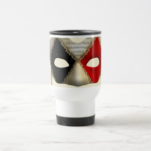 Elegante Maskenball-Maske Karneval Party Kunst Reisebecher
