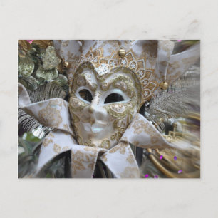 Elegante Maskenballmaske Postkarte