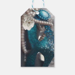 Elegante Maskenmaske und Perlen Partygeschenk Geschenkanhänger