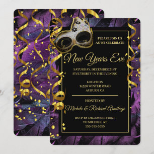 Elegante Masquerade Ball Einladung