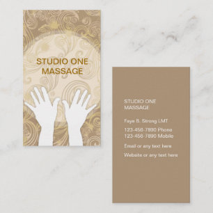Elegante Massage Business Cards Visitenkarte