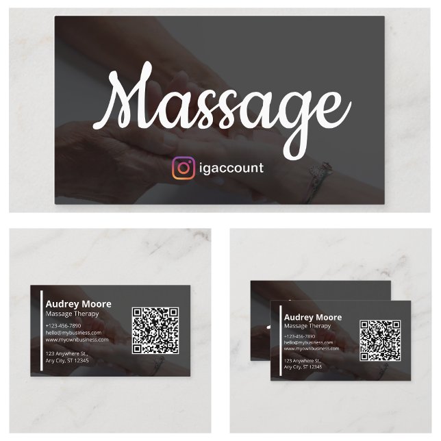 Elegante Massage Massage Therapie Vorlagen Design Visitenkarte (Elegant Massage Massage Therapy Templates Design Business Card
)