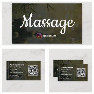 Elegante Massage-Therapie-Vorlagen Visitenkarte