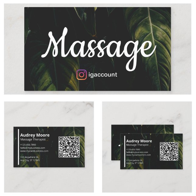 Elegante Massage Therapist Wellness Professionals Visitenkarte (Elegant Massage Therapist Wellness Professionals Business Card
)