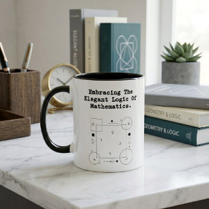 Elegante mathematische Logik umarmen Schönheit d Tasse