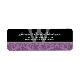 Elegante Mauve Damast Hochzeit