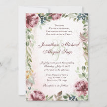 Elegante Mauve Pink Peony Christlich Wedding