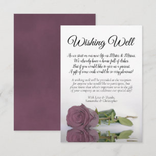 Elegante Mauve Pink Rose Hochzeit wünscht gutes Ge Begleitkarte